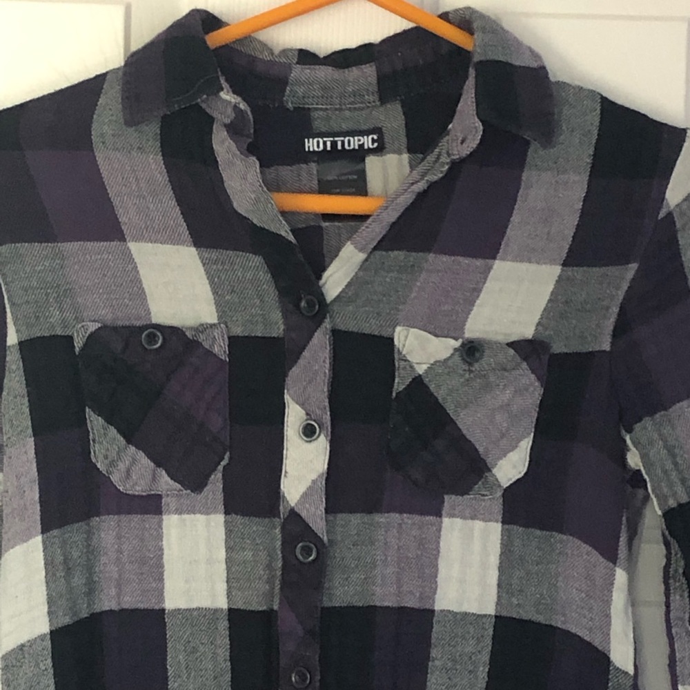 Flannel Shirt from Hot Topic in Purple